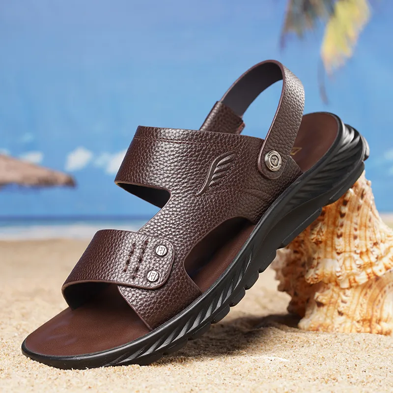 Ritai Beach Sandals Men Brown-14