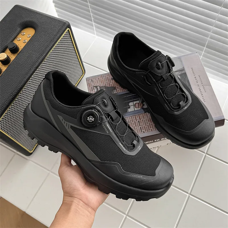 Ritai Slip Resistant, Abrasion Resistant, Breathable Low Top Casual Shoes Men's Black-6