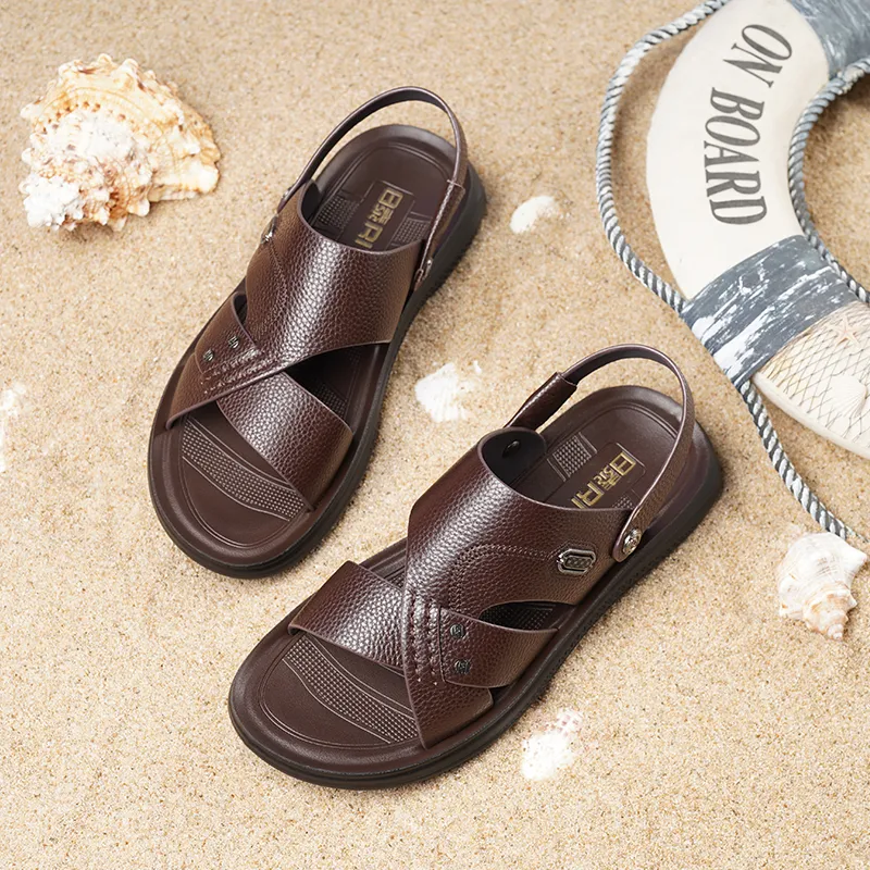 Ritai Beach Sandals Men Brown-14