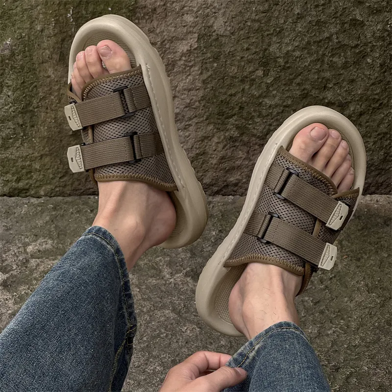 Ritai Slip Resistant Abrasion Resistant Slide Slippers Men's-4