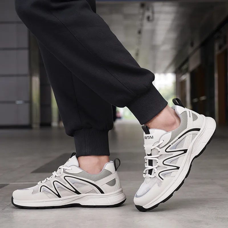 Ritai Sports Slip Resistant, Abrasion Resistant, Breathable Low Top Chunky Sneakers Men's-4