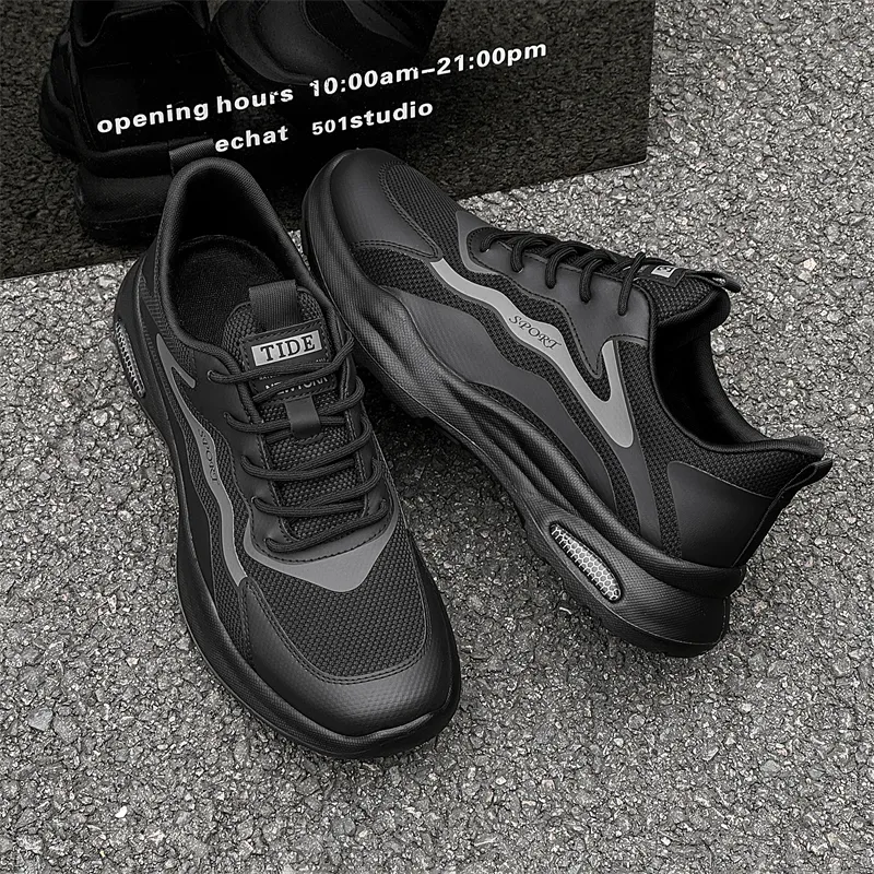 Ritai Low Top Casual Shoes Men's Black-7