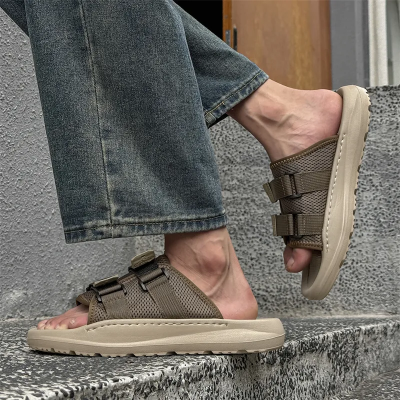 Ritai Slip Resistant Abrasion Resistant Slide Slippers Men's-5