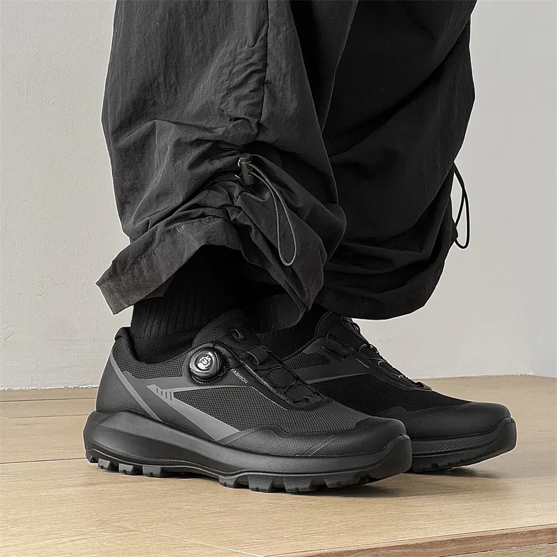 Ritai Slip Resistant, Abrasion Resistant, Breathable Low Top Casual Shoes Men's Black-4