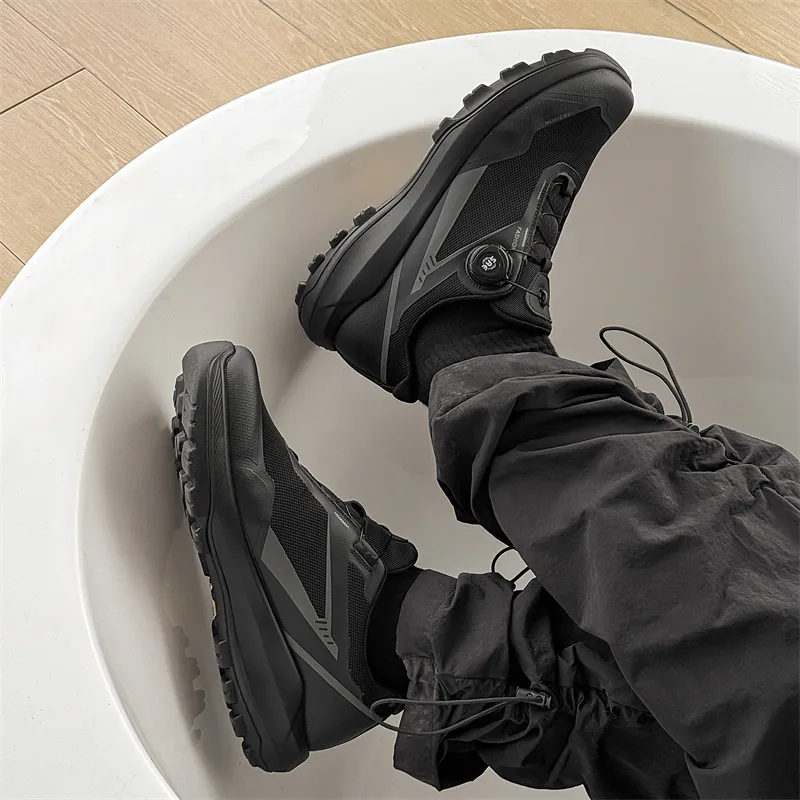 Ritai Slip Resistant, Abrasion Resistant, Breathable Low Top Casual Shoes Men's Black-5