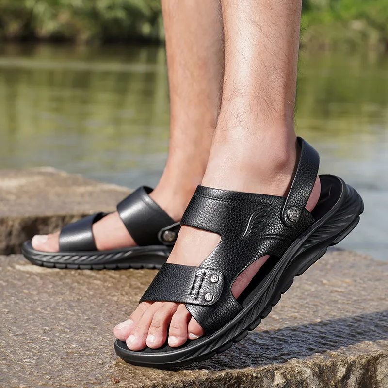 Ritai Beach Sandals Men Brown-3