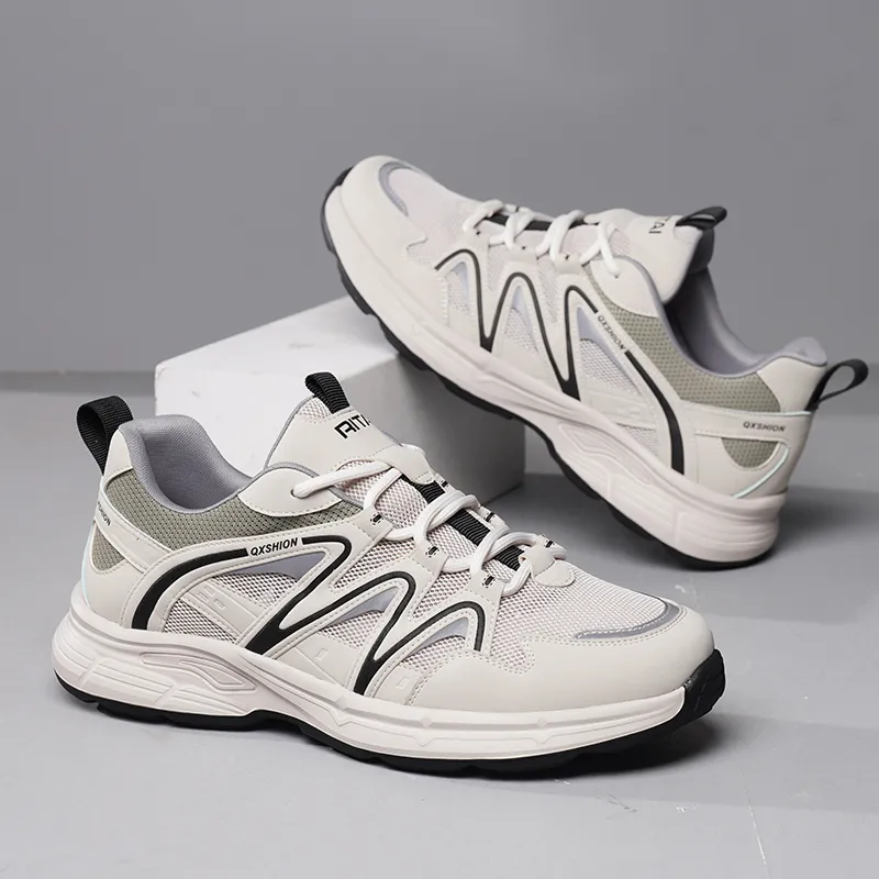Ritai Sports Slip Resistant, Abrasion Resistant, Breathable Low Top Chunky Sneakers Men's-7