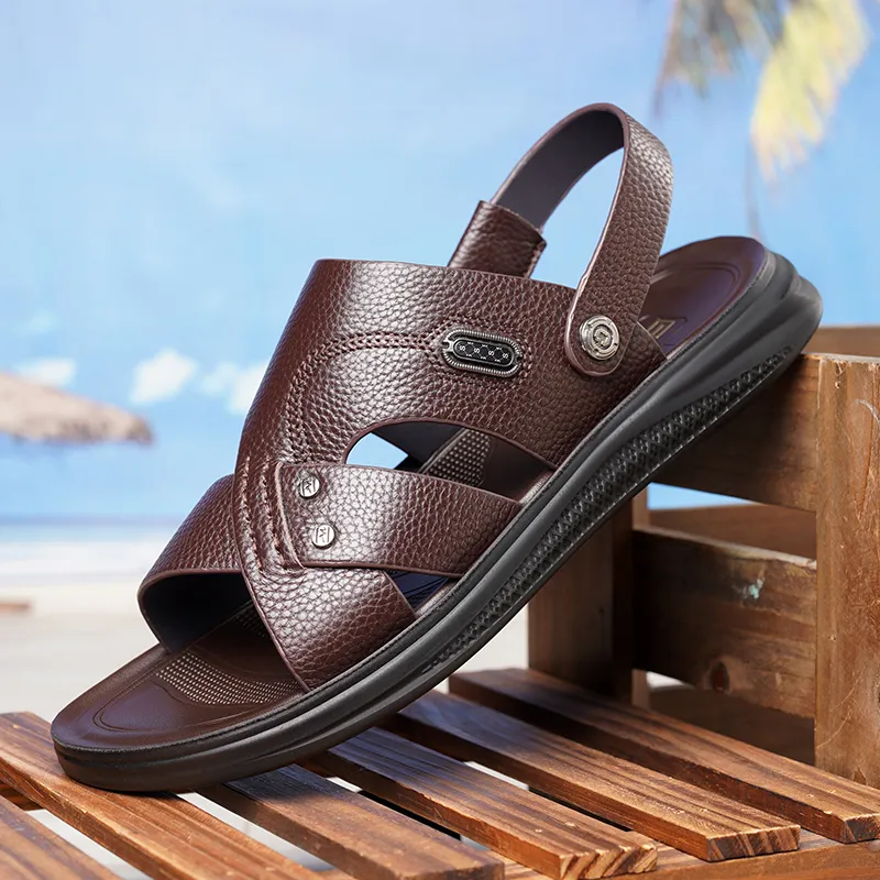 Ritai Beach Sandals Men Brown-13