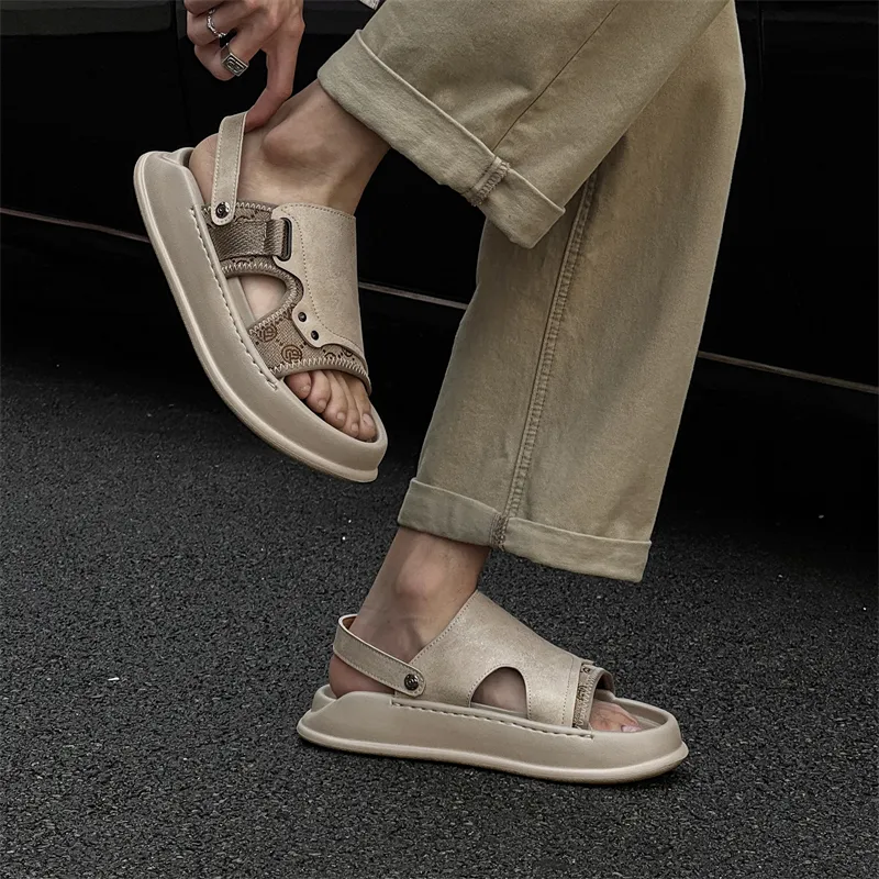 Ritai Beach Sandals Men Olive Green-11