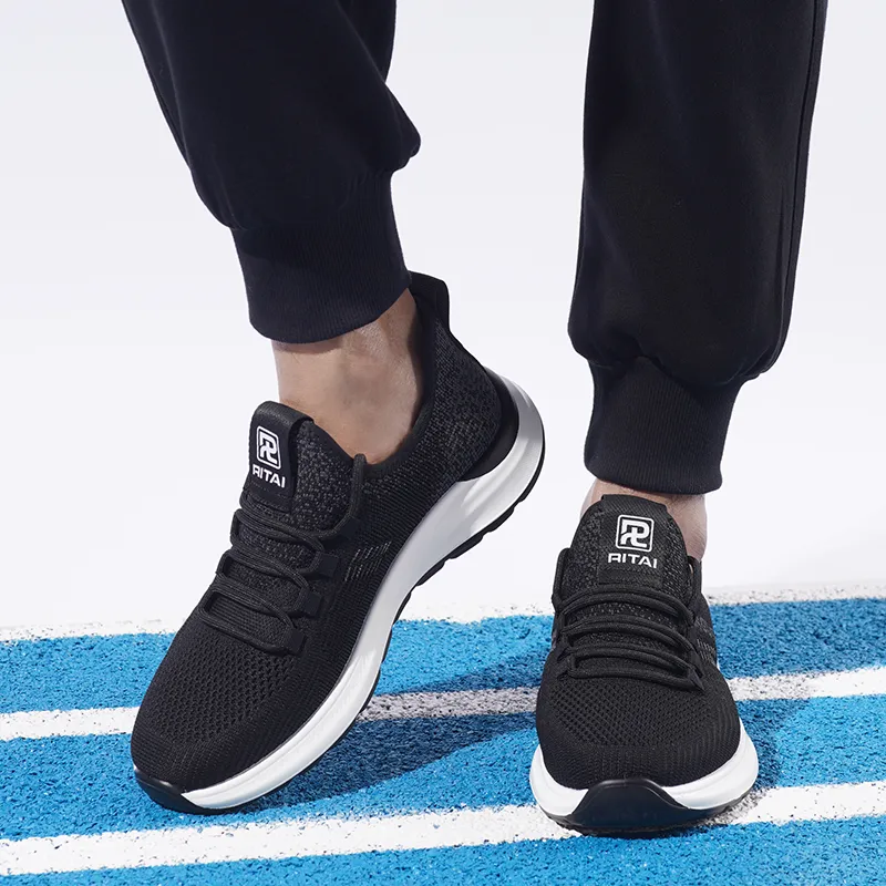 Ritai Slip Resistant, Abrasion Resistant, Breathable Low Top Casual Shoes Men's Black-3