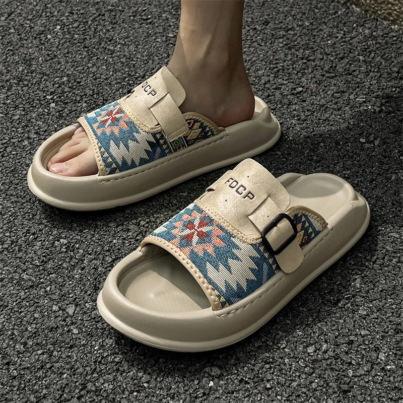 Ritai Slip Resistant Abrasion Resistant Slide Slippers Men's-4