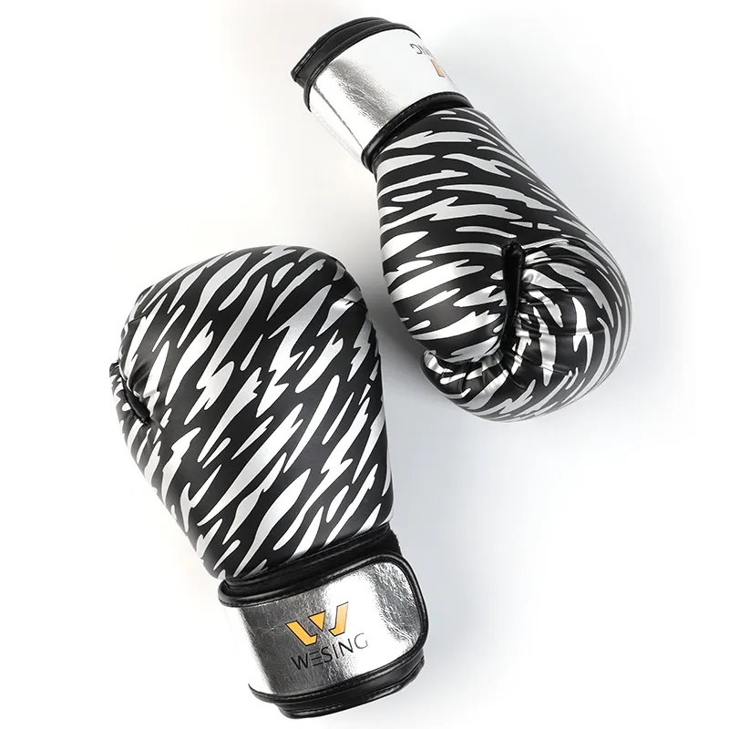 WESING Boxing Gloves Unisex Black White-1