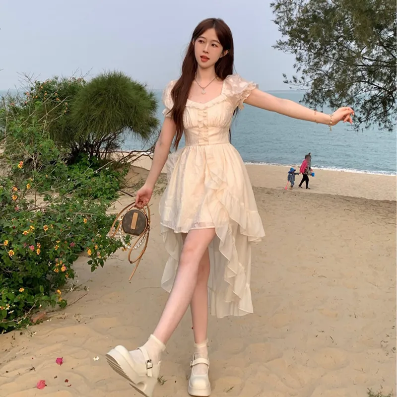 PAIN OR PLEASURE Short Sleeved Dress Women's Image Color-2