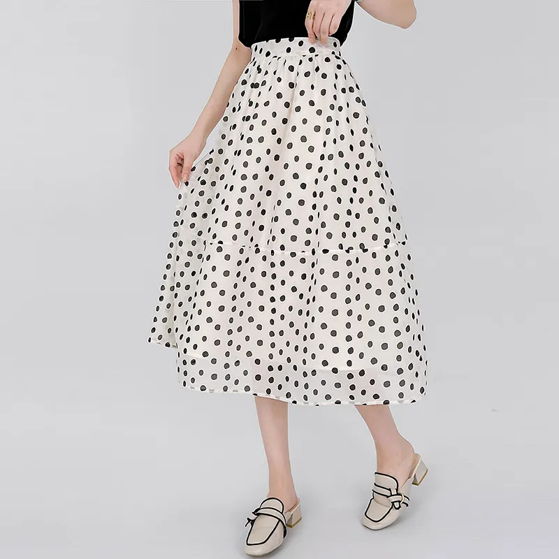 PAIN OR PLEASURE Casual Long Skirts Women's Polka Dot-2