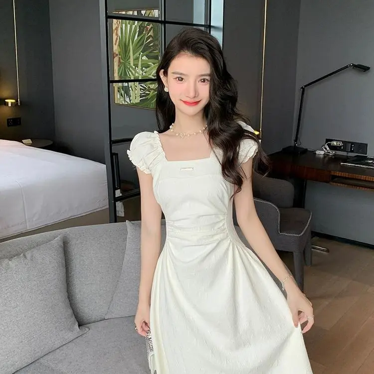 PAIN OR PLEASURE Short Sleeved Dress Women's Apricot-2