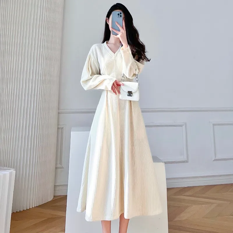 PAIN OR PLEASURE Long Sleeved Dresses Women's Ecru-3