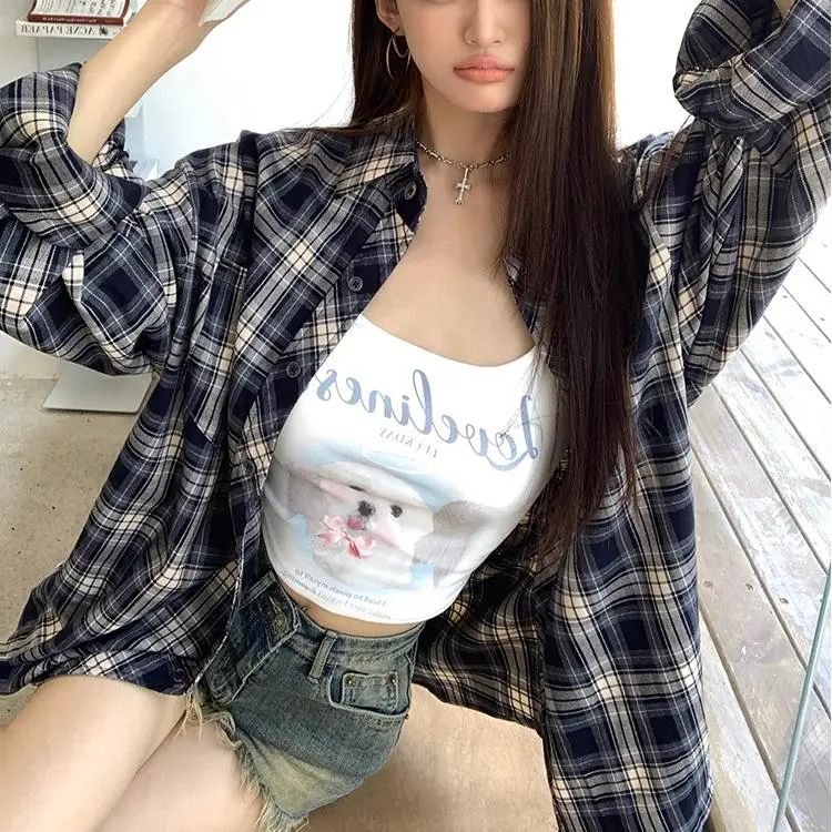 PAIN OR PLEASURE Shirt Women's Plaid-3