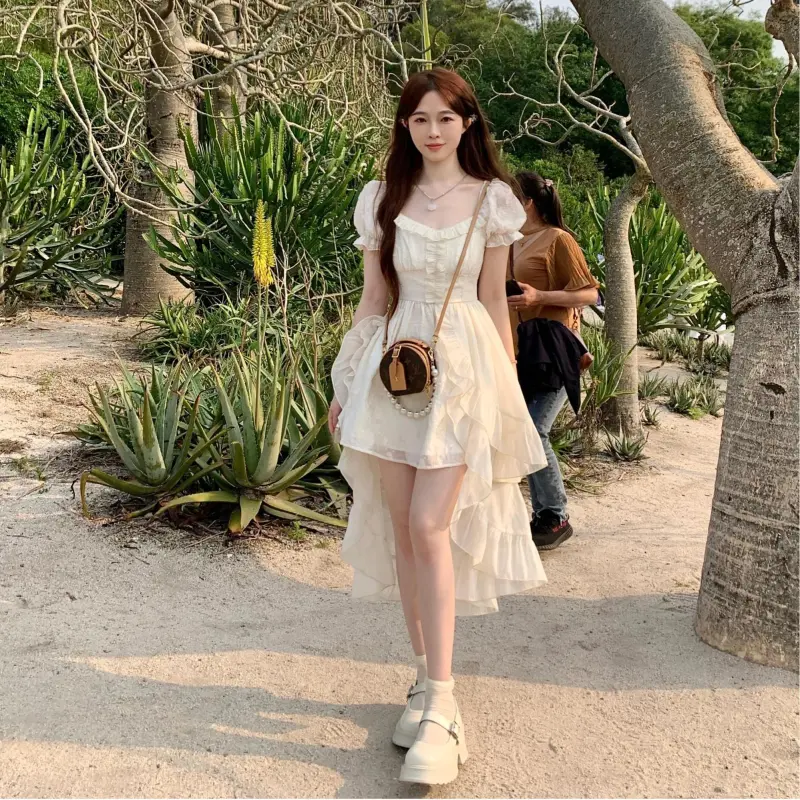 PAIN OR PLEASURE Short Sleeved Dress Women's Image Color-4