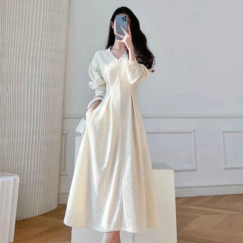 PAIN OR PLEASURE Long Sleeved Dresses Women's Ecru-2