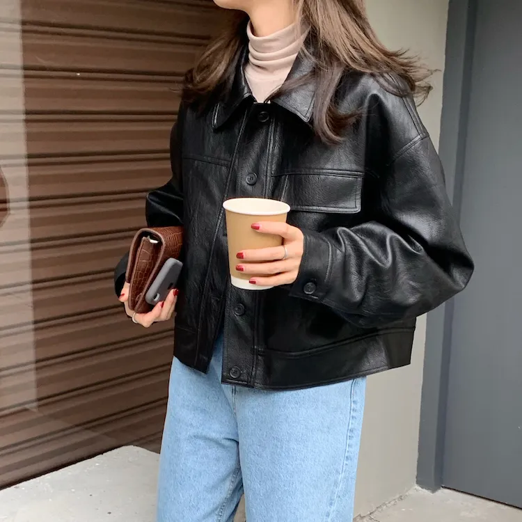 PAIN OR PLEASURE Leather Jacket Women's-5