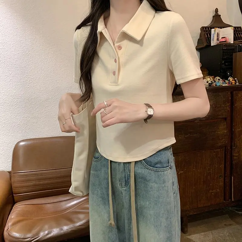 PAIN OR PLEASURE Regular T Shirt Women's Apricot-4
