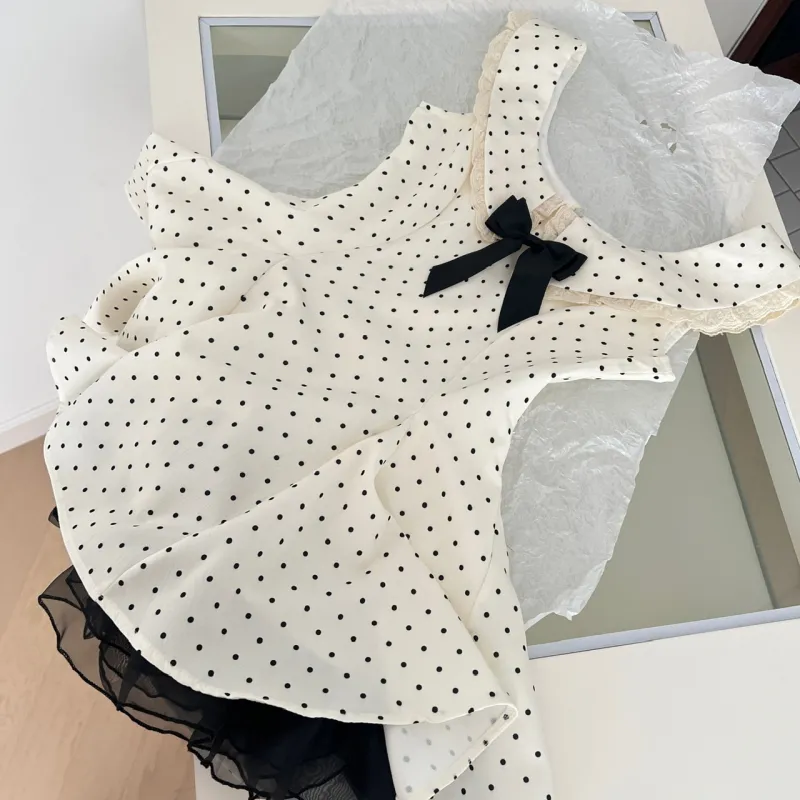 PAIN OR PLEASURE Sleeveless Dress Women's Polka Dot Color-2
