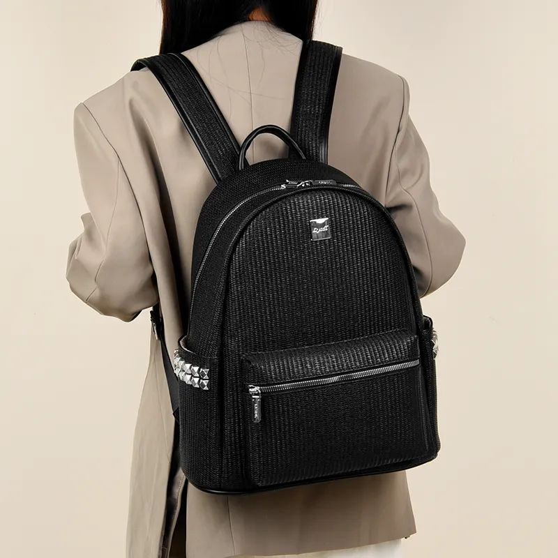 BLAKE FLEETO PU Backpack Unisex Night Black-2