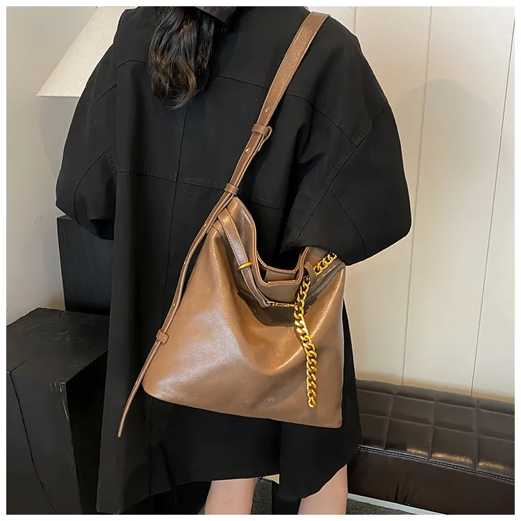 BLAKE FLEETO PU Handbag Shoulder Bag Regular Women's Versatile Black/Elegance Brown/Textured Coffee-9
