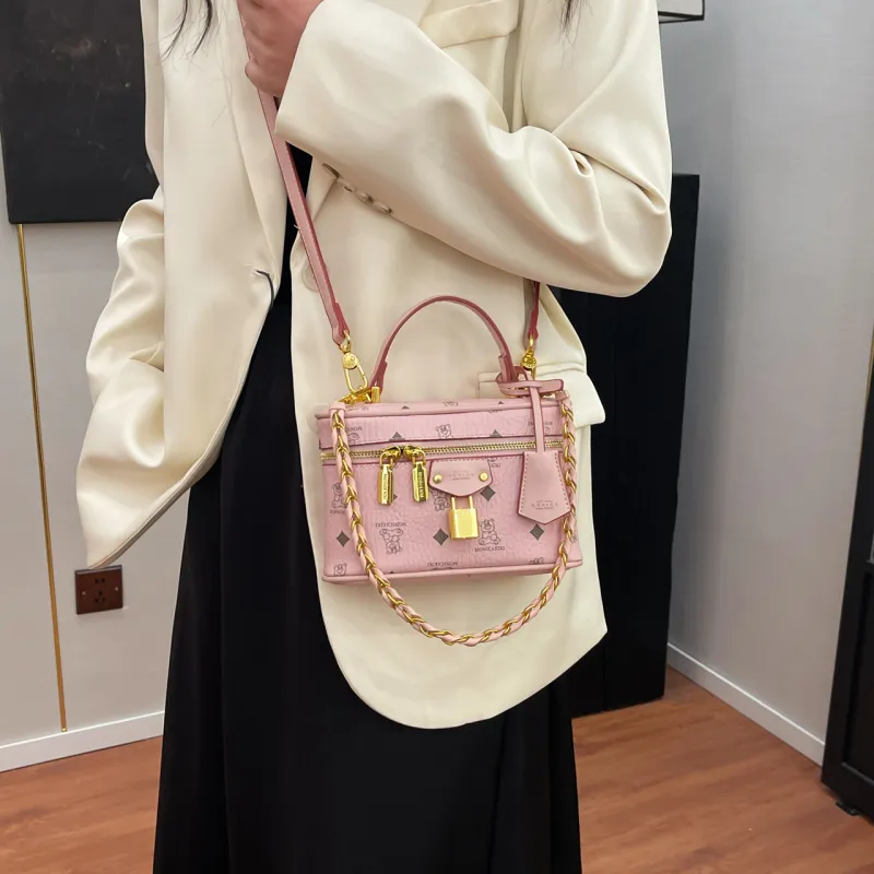 BLAKE FLEETO PU Handbag Regular Women's Brown/Pink-5