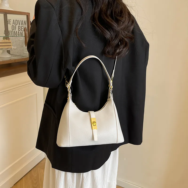 BLAKE FLEETO PU Crossbody Handbag Shoulder Bag Women's Black/White/Pink-3