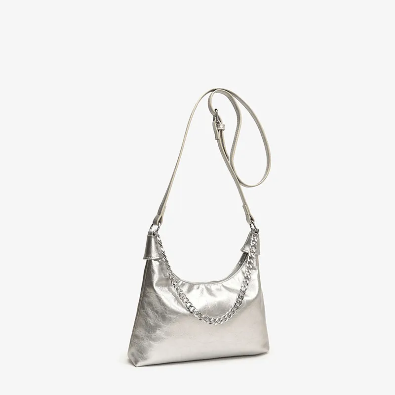 BLAKE FLEETO Polyester Shoulder Bag Women's Silver/Black-1