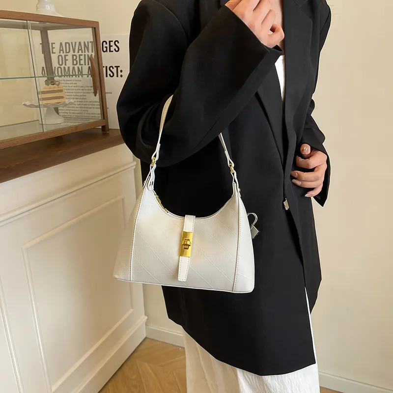 BLAKE FLEETO PU Crossbody Handbag Shoulder Bag Women's Black/White/Pink-5