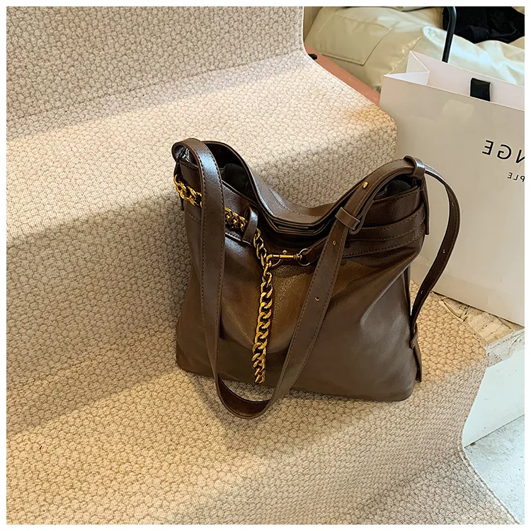 BLAKE FLEETO PU Handbag Shoulder Bag Regular Women's Versatile Black/Elegance Brown/Textured Coffee-11