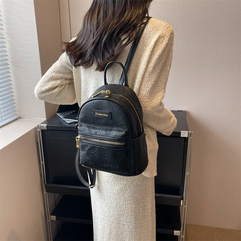 BLAKE FLEETO PU Backpack Women's Ecru/Black/Pink-31