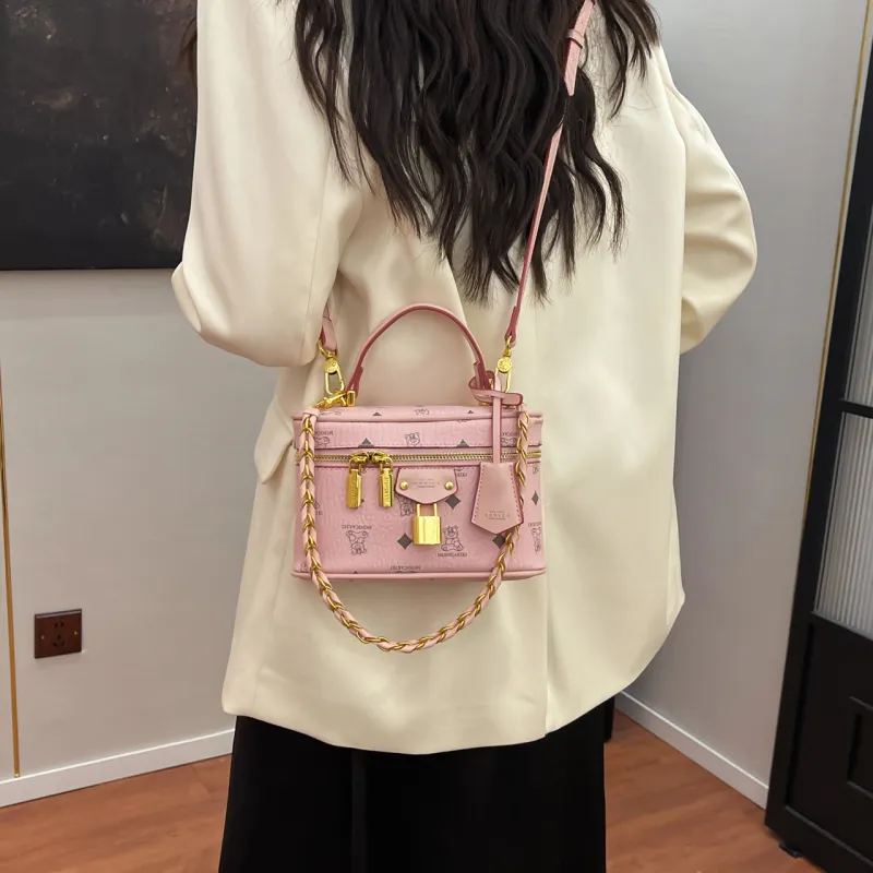 BLAKE FLEETO PU Handbag Regular Women's Brown/Pink-6