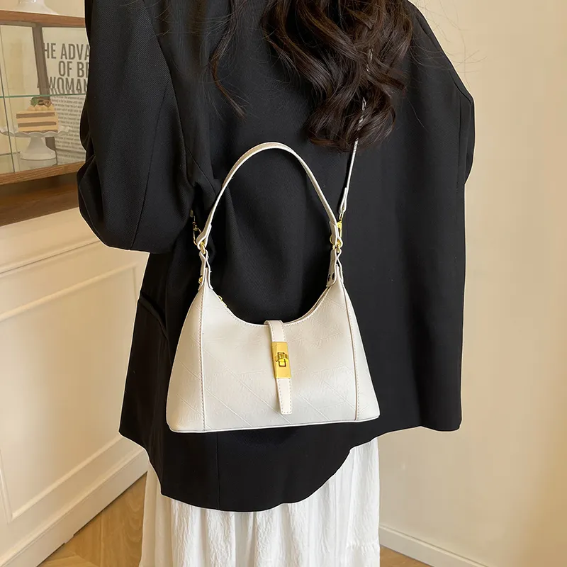 BLAKE FLEETO PU Crossbody Handbag Shoulder Bag Women's Black/White/Pink-4