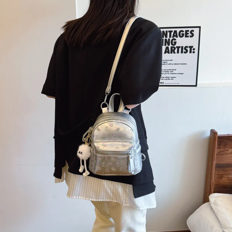 BLAKE FLEETO Pu Backpack Large Size Women's Multicolor-11
