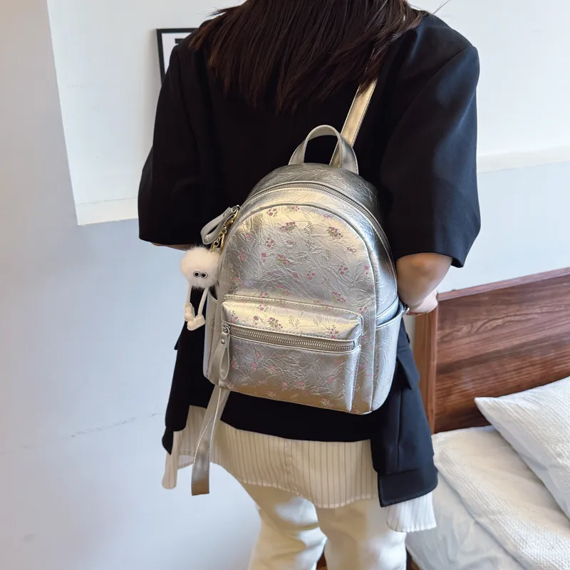 BLAKE FLEETO Pu Backpack Large Size Women's Multicolor-10