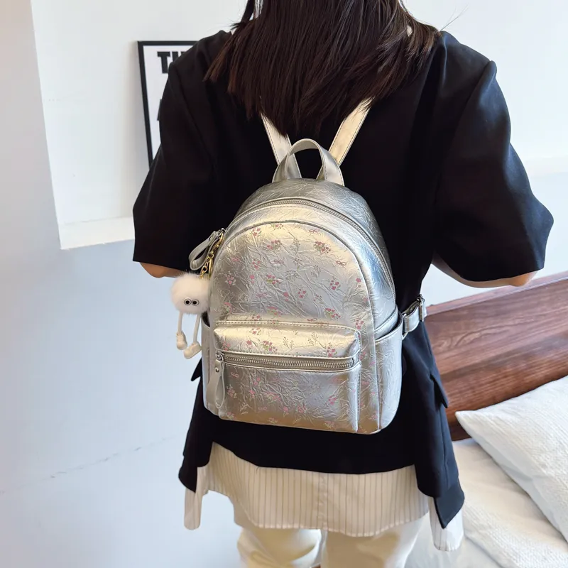 BLAKE FLEETO Pu Backpack Large Size Women's Multicolor-12