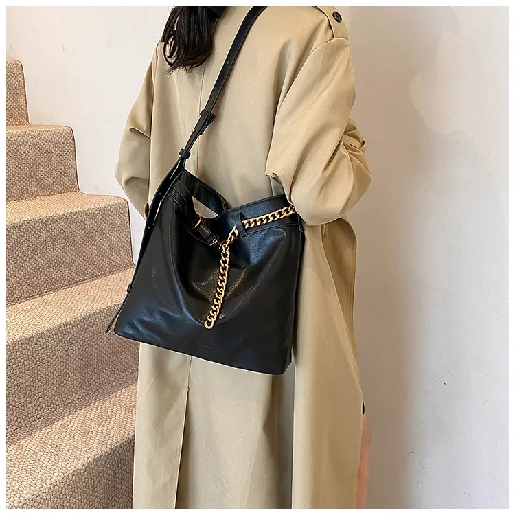 BLAKE FLEETO PU Handbag Shoulder Bag Regular Women's Versatile Black/Elegance Brown/Textured Coffee-3