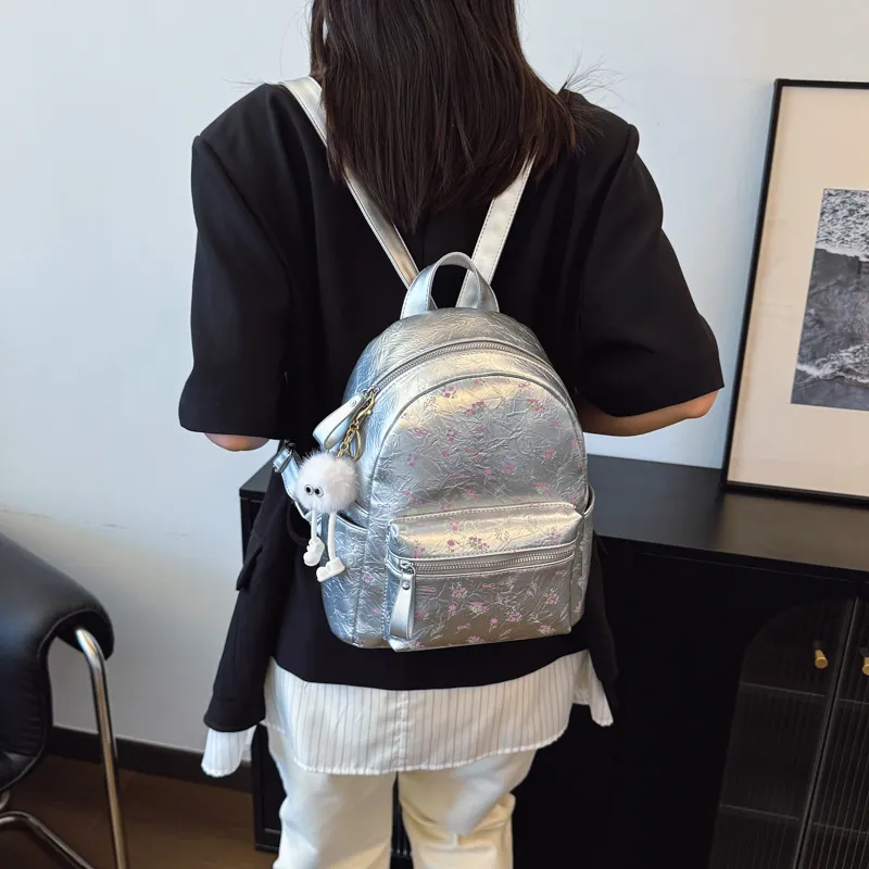BLAKE FLEETO Pu Backpack Large Size Women's Multicolor-8