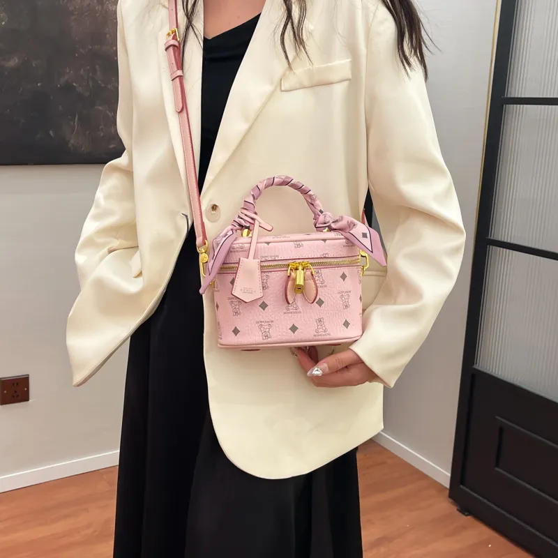 BLAKE FLEETO PU Shoulder Bag, Handbag Women's Brown/Pink-7