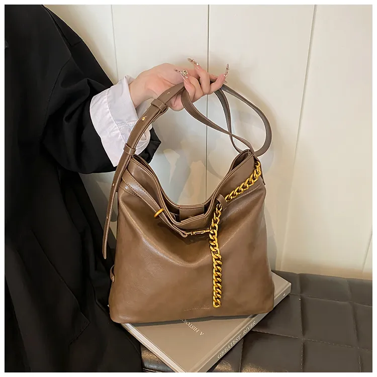 BLAKE FLEETO PU Handbag Shoulder Bag Regular Women's Versatile Black/Elegance Brown/Textured Coffee-8