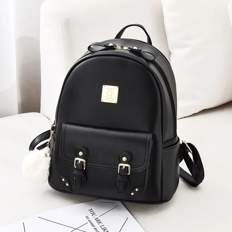BLAKE FLEETO PVC Polyvinyl Chloride Backpack Women's Black/Khaki-1