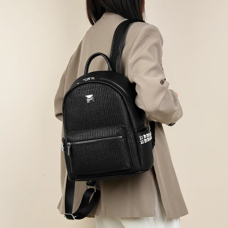 BLAKE FLEETO PU Backpack Unisex Night Black-4