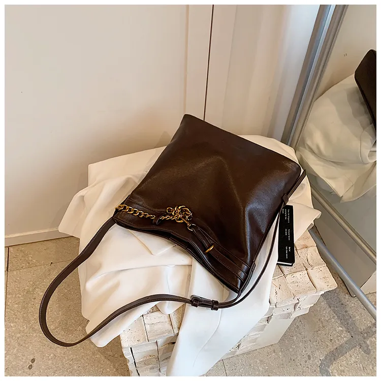 BLAKE FLEETO PU Handbag Shoulder Bag Regular Women's Versatile Black/Elegance Brown/Textured Coffee-16