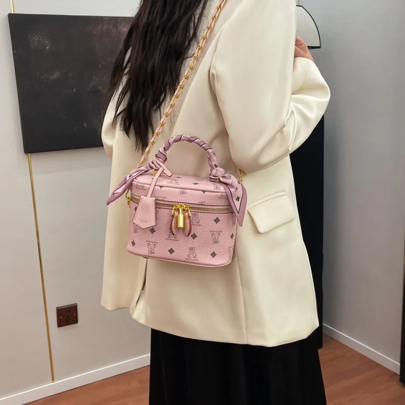 BLAKE FLEETO PU Shoulder Bag, Handbag Women's Brown/Pink-6