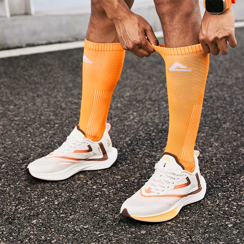 PEAK Knee High Socks Men's 1 Pack Orange-1
