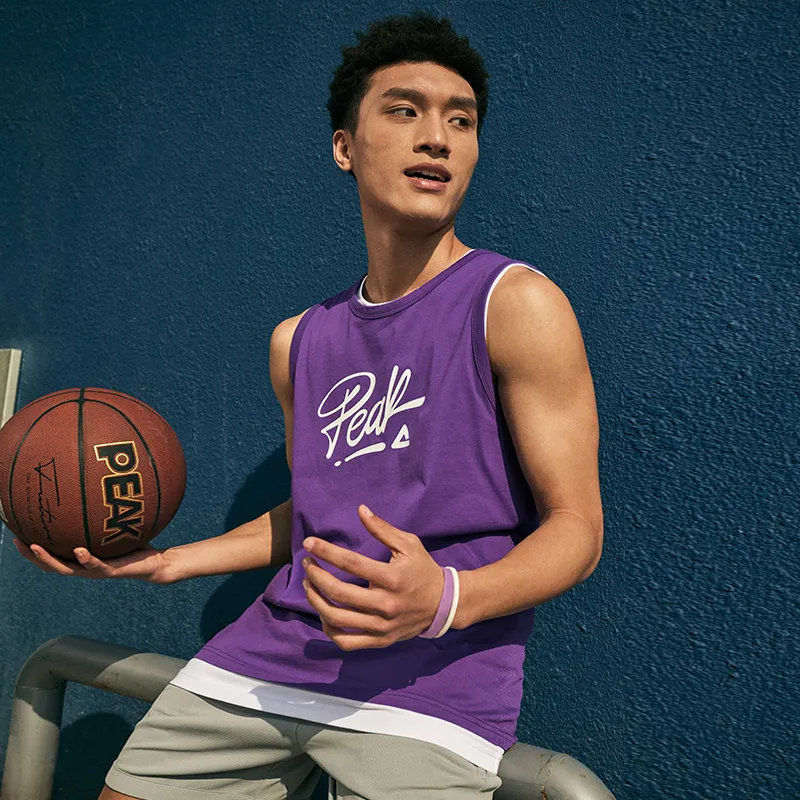 PEAK Basketball Jerseys Men Lakers Purple-2