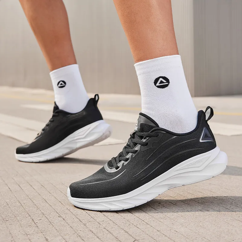 PEAK Cushioning Abrasion Resistant Breathable Slip Resistant Low Top Running Shoes Women's Black Baymax-6